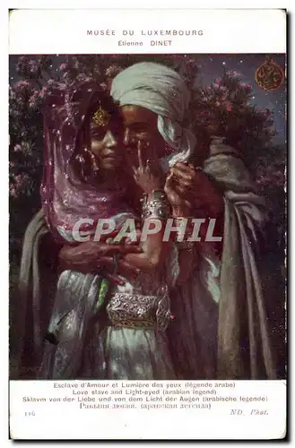 Cartes postales Fantaisie Orientalisme Musee du Luxembourg Etienne Dinet Esclave d&#39amour et lumiere des yeux