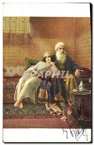 Cartes postales Fantaisie Orientalisme Ernst Sa seule joie