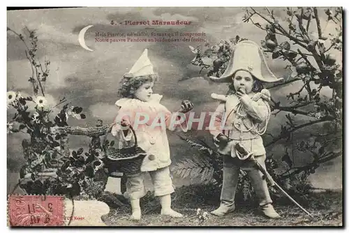 Cartes postales Fantaisie Enfant Pierrot Maraudeur