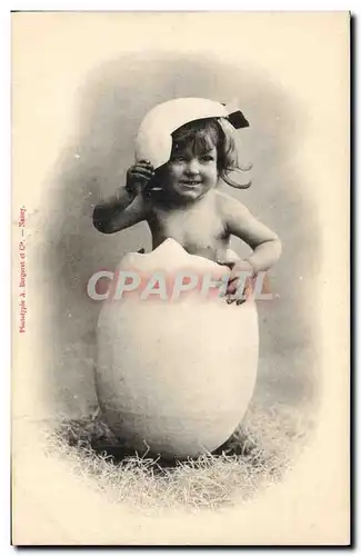 Cartes postales Fantaisie Enfant Enfant oeuf