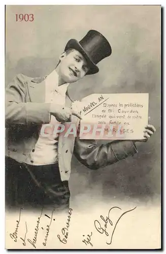 Cartes postales Fantaisie Homme An 1903 Mariages