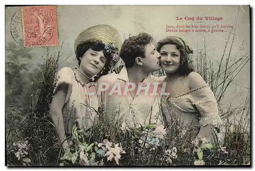 Cartes postales Fantaisie Femmes Le coq du village