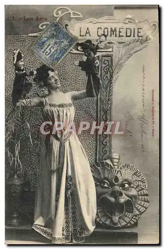 Cartes postales Fantaisie Femmes La comedie Marionnettes