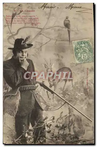 Cartes postales Fantaisie La chasse