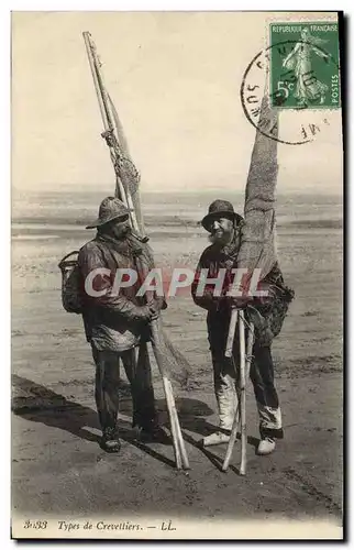 Cartes postales Peche Type de crevetiers