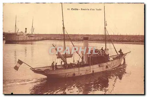 Cartes postales Bateau Cette Rentree d'un yacht