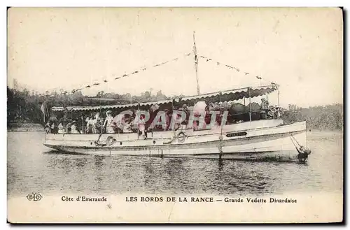 Cartes postales Bateau Les Bords de la Rance Grande vedette Dinardaise