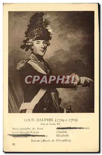 Cartes postales Louis Dauphin Fils de Louis XV