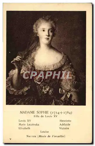 Cartes postales Madame Sophie Fille de Louis XV