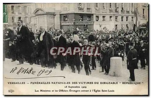 Cartes postales Versailles Funerailles nationales des victimes du Dirigeable Republique Eglise Saint Louis