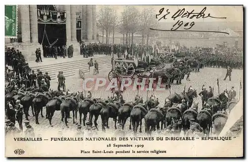 Cartes postales Versailles Funerailles nationales des victimes du Dirigeable Republique Place Saint Louis pendan