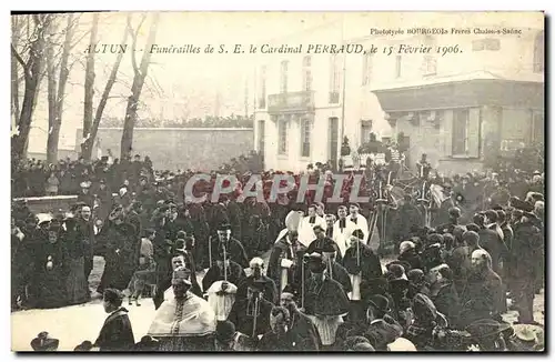 Cartes postales Autun Funerailes de St le cardinal Perraud 15 fevrier 1906