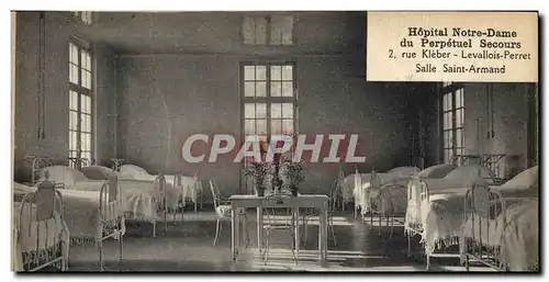 Cartes postales Hopital Notre Dame du Perpetuel Secours Rue Kleber Levallois Perret Salle Saint Armand