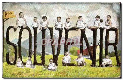 Cartes postales Fantaisie Enfant Bebe Souvenir