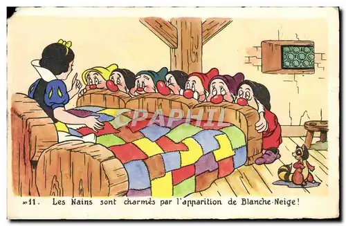 Ansichtskarte AK Fantaisie Illustrateur Walt Disney Blanche Neige et les sept nains