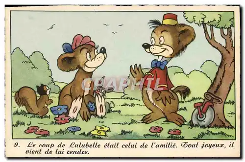 Ansichtskarte AK Fantaisie Illustrateur Walt Disney Le coup de Lulubelle