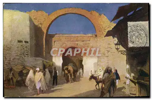 Cartes postales Fantaisie Orientalisme Porte maure