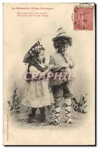 Cartes postales Fantaisie Enfant La mascotte Porte bonheur