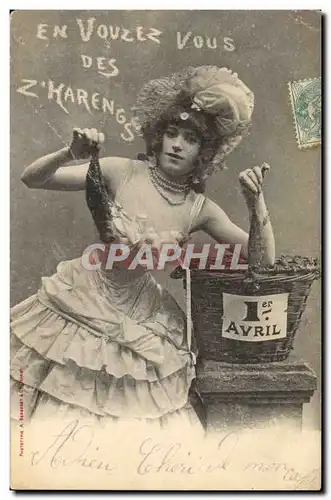 Cartes postales Fantaisie Femme 1er Avril