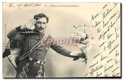 Cartes postales Fantaisie Homme Fetes et porte bonheur