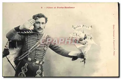 Cartes postales Fantaisie Homme Fetes et porte bonheur