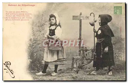 Cartes postales Fantaisie Enfants Retour de pelerinage