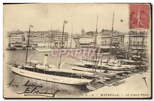 Cartes postales Bateau Marseille Le vieux port