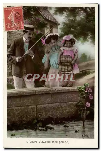 Cartes postales Peche Femme Enfant