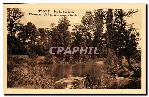 Cartes postales St Yan Sur les bords de l&#39Arconce Un bon coin pour le Gardon