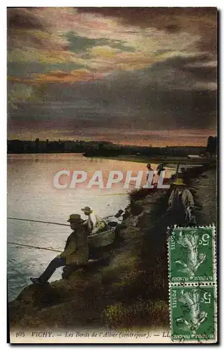 Cartes postales Vichy Les bords de l&#39Allier Contrejour Peche