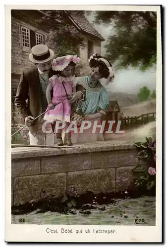 Cartes postales Enfant Peche