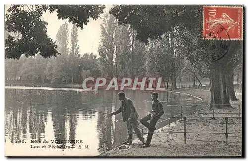 Cartes postales Bois de Vincennes Lac et pecheurs