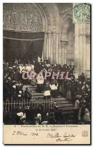 Cartes postales Mort Funerailles de SE le cardinal Perraud 13 fevrier 1906