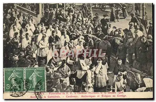 Cartes postales Mort Funerailles de SE le cardinal Mathieu Nancy
