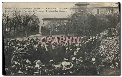 Cartes postales Mort Funerailles Obseques de M Constant Coquelin a Pont aux Dames Dans le parc de la maison de r