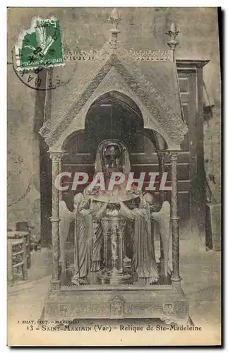 Cartes postales Mort Saint Maximin Relique de Ste Madeleine