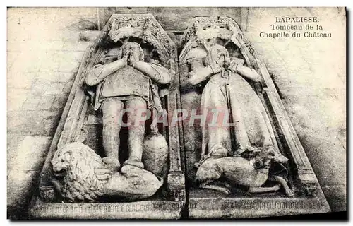 Cartes postales Mort Tombeau de la chapelle du chateau Lapalisse