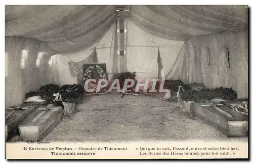 Cartes postales Mort Environs de Verdun Ossuaire de Thiaumont Militaria