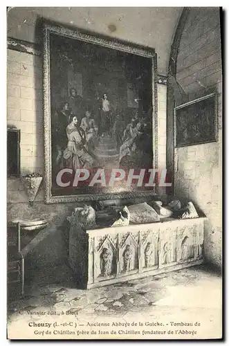 Ansichtskarte AK Mort Chouzy Ancienne abbaye de la Guiche Tombeau de Guy de Chatillon frere de Jean de Chatillon