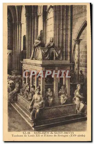 Cartes postales Mort Basilique de Saint Denis Tombeau de Louis XII et d&#39Anne de Bretagne