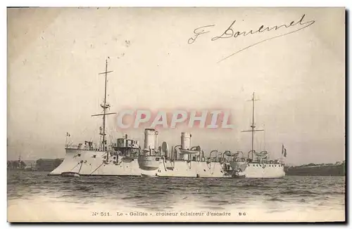 Cartes postales Bateau Le Galilee Croiseur eclaireur d'escadre