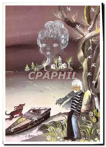 Cartes postales moderne Chansons de Jacques Brel illustrees par Iza West