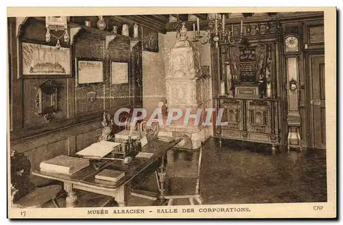 Cartes postales Folklore Alsace Musee alsacin Salle des corporations