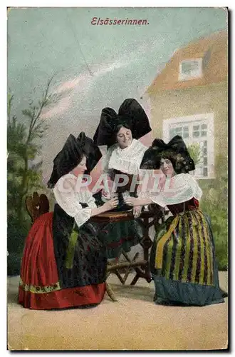 Cartes postales Folklore Alsace Elsasserinnen