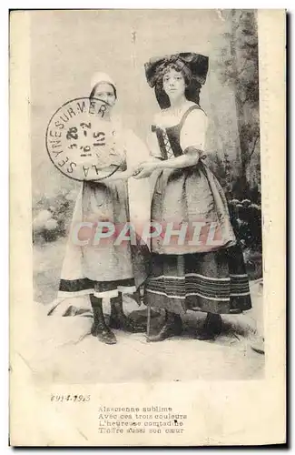 Cartes postales Folklore Alsace Alsacienne