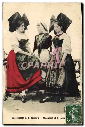 Cartes postales Folklore Alsace Alsacienne et Lorraine