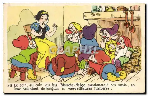 Ansichtskarte AK Fantaisie Walt Disney Blanche Neige et les sept nains