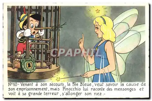 Cartes postales Fantaisie Walt Disney Pinocchio La fee Bleur