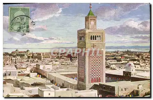 Ansichtskarte AK Fantaisie Orientalisme Tunis et la grande mosquee