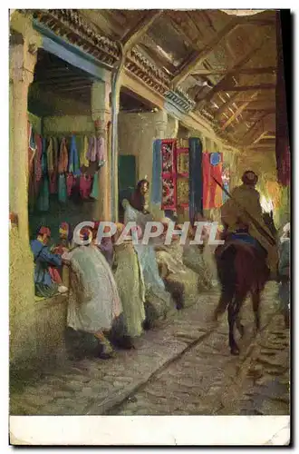 Cartes postales Fantaisie Orientalisme Au bazar